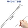 2Pcs Cosmetic Mixing Makeup Spatula Nail Art Palette Stick Stirring Stainless Steel Rod Mixer Artist Tool for Salon Color Cream Mixing for Professional and Personal Use (Silver)