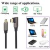 AOTOKK 90 Degree Type C USB 3.1 Adapter Cable 5 Gbps&2A Right & Left Angled 3.1 USB Type C Male Cable Full Function Supports Charging,Data,Audio,Video Cable for Laptop&Tablet&Mobile Phone(1.5M/5 Ft)