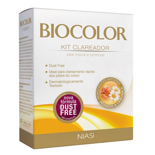 Biocolor Flash Lightning Hair Bleach Lightener Kit for Light Medium Or Dark Brown & Black Hair Color with natural Ingredientes and free of dust With Peach and Chamomile Dermatologically tested.