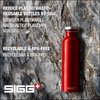 Sigg - Cooper Aluminum Water Bottle - Original Red - With Screw Cap - Leakproof - Lightweight - BPA Free - 25 Oz