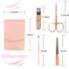 SHICEN Manicure Set, Professional Women Nail Clippers Kit 4PCS， Stainless Steel Nail Cutter Care Tools Professional Grooming Kits, PU Leather Travel Case （rose gold）