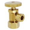 Westbrass Round Handle Angle Stop Shut Off Valve, 1/2" Copper Pipe Inlet with 3/8" Compression Outlet, Polished Brass, D105-03