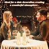 SupBri Rose Shadow LED Flameless Candles, 4PCS Romantic Battery Operated Candles Led Pillar Candles for Valentine's Day Romantic Propose Anniversary Wedding Decorations(White, D 2.5" x H 7.2")