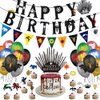 Games of Thronees Birthday Banner, GOT Banner, Cake and Cupcake Toppers, GOT Balloons for GOT Birthday Party Supplies Decorations, 63PCS IN ALL