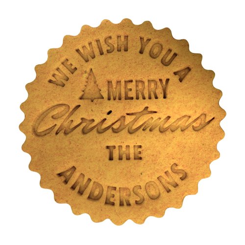 Personalized Christmas Cookie Stamp. 2023 Christmas Cookie Cutter - Personalized Cookie Cutter and Fondant Embosser. Design Merry Christmas - Cookie Stamp Christmas Cookie Mold CO3DPRINT 3"
