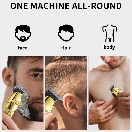 DSP® Hair Trimmer Beard Trimmer for Men with LED Display Rechargeable Hair Cutting Machine (Gold)
