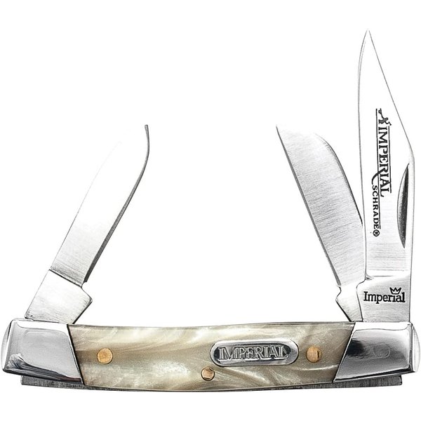 Schrade Imperial IMP14 Small Stockman Stainless Steel Folding Pocket Knife for Outdoor, Outdoor Survival and EDC