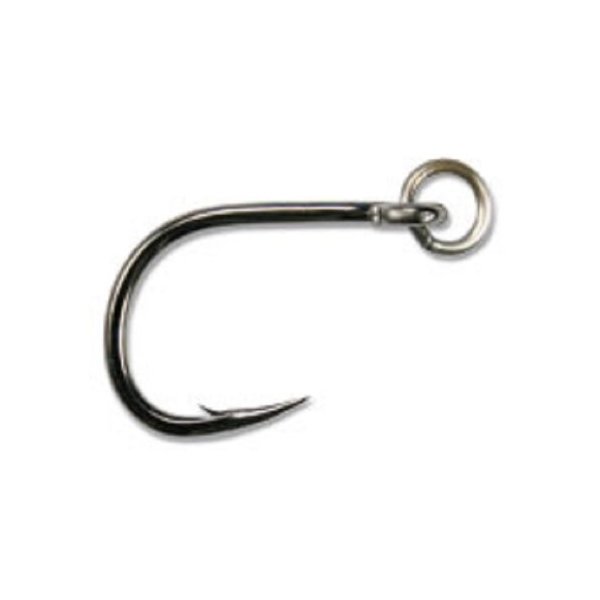 Mustad UltraPoint R10827BLN Ringed Hoodlum Live Bait Fishing Hook (Pack of 3), Black Nickel, Size 9/0
