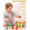 AMAWOOD Montessori Toy for 1 Year Old, Shape Sorter for Toddlers 1-3, Wooden Shape Sorting Cube with 8 Rattling Blocks Baby Toys 12-18 Months, Educational Learning Toy, Best Gift for 1+ Boy Girl