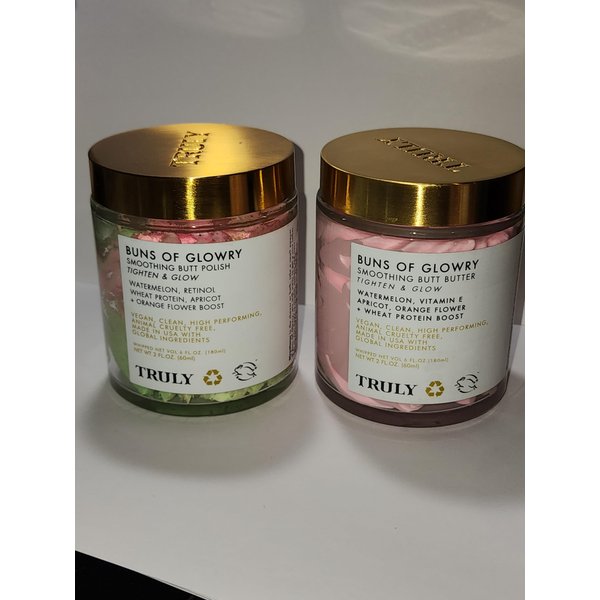 Truly Buns of Glory Smoothing Butt Polish and Butter Set, 2 Pieces 2FL OZ each