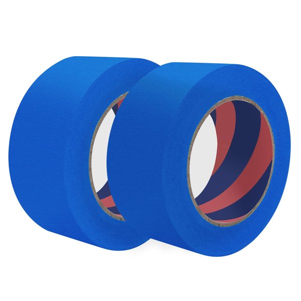 Duccinp Painters Tape, 2 inch x 55 Yards x 2 Rolls Blue Painters Masking Tape for Indoor and Outdoor Use, Medium Adhesive Paint Tape for DIY Crafts, Arts, Painting, Easy Removal