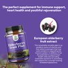 Black Elderberry Capsules Antioxidant Supplement - Elderberry Immune Support Skin Supplement with Skin Vitamins and Sambucus Elderberry Extract - Elderberry Supplement Immune System Support Supplement