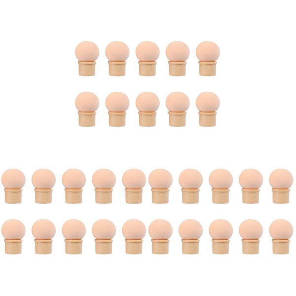 Ipetboom 30 Pcs Sponge Gradient Nail Brush Replacement Head, Nail Art Tools Sponge Interchangeable Head Dotting Pen