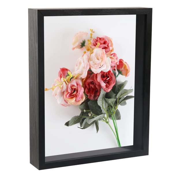 Aynoo 8x10 Shadow Box Picture Frame in Black set 1 Pack Shadow Box Frame 8x10 Black Wood Display Case 8x10 Display Large Shadow Box Picture Frame Display Case Wall Hang Memory Box (SBHSD 0810)