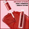 MIELIKKI Liquid Lipstick with Clear Lip Gloss, Dual Ended Lip Gloss, Moisturizing Lip Oil, High Pigmented Shine, Long Lasting, Lightweight, Non-Sticky, 07