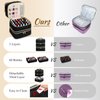 KZAOPZ Nail Polish Organizer Case, 3 Layers Nail Polish Case with Dividers,Detachable Nail Polish Organizer Bag Holds 60 Nail Polish Bottles and a Nail Lamp,Nail Bag for Nail Tech Supplies