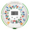 EZILIFE Automatic Pill Dispenser with Flashing Light, Sound, Alarm and Safety Lock, 28-Day Electronic Medication Organizer – Dispense Vitamins and Tablets Up 6 Times/Day – Easy Read Display (Clear)