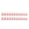 White French Tip Press on Nails Short Square Fake Nails Glossy Pink False Nails Reusable Full Cover Stick on Nails Acrylic Artificial Nails Glue on Nails Short Coffin Nails Press on for Women Girls