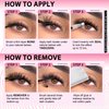 Lash Bond and Seal and Remover Kit, Long-lasting Bond and Seal Lash Glue 10ml with Eyelash Remover 5ml for Lash Clusters Quick Removal, 3 in 1 Lash Glue Cleanser Set for At Home DIY Eyelash Extensions