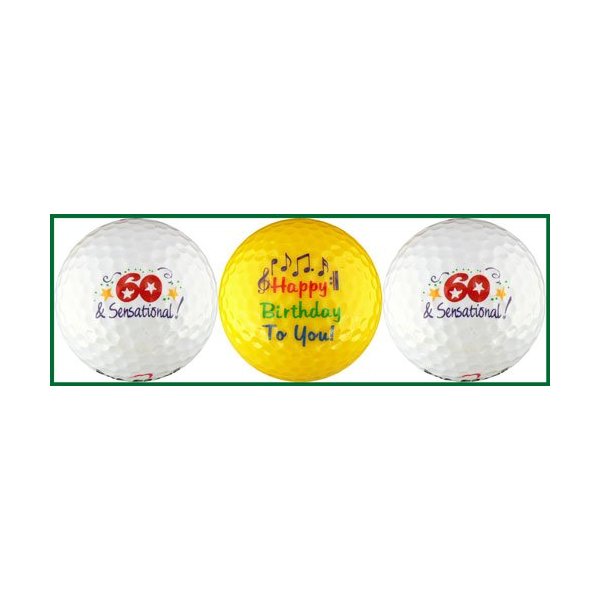 EnjoyLife Inc Sixty & Sensational Birthday Golf Ball Gift Set