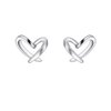 Heart Silver Stud Earrings, Hypoallergenic Tiny Small Love Hearted Stud Earrings for Women Girls Jewelry Gift