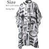 HOOMBOOM Professional Salon Cape with Snap Closure, Waterproof Hair Salon Cutting Cape Barber Hairdressing Cape White Floral Print