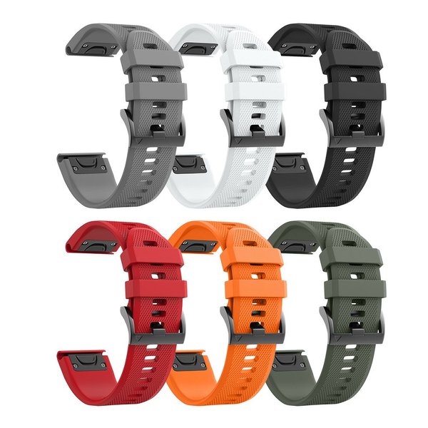 NotoCity Compatible Fenix 5 Band 22mm Width Soft Silicone Watch Strap for Fenix 5 Plus/Fenix 6/Fenix 6 Pro/Fenix 7/exip/Forerunner 935/945/Approach S60/Quatix 5(6PCS Pack)