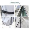 STEECA Patio Waterproof Umbrella Cover, Outdoor Offset Parasol Cover for 7.5-11.5 Feet Cantilever Banana Frame Umbrella
