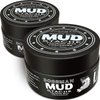 Bossman MUDstache Unscented Mustache Wax - 2 Pack – No Pull - Spreads Easy for a Strong Non-Tacky 24 hr Hold - Tame, Train and Style - Moustache Wax for Men (1oz)