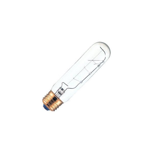 Bulbrite 15T10C 15-Watt Incandescent T10 Tubular Light, Clear - 2 Pack