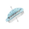 Chiara Ambra Organic Detangling Hair Brush for Women, Men & Children, Unique Spiral Hairbrush, Vented Hair Straightening Brushes for Straight, Curly & Wet Hair - Does not Pull on Hair – Light Blue