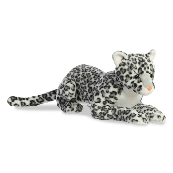 Aurora® Adorable Super Flopsie™ Snow Leopard Stuffed Animal - Playful Ease - Timeless Companions - Gray 28 Inches