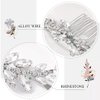 Jakawin Rhinestone Bride Wedding Hair Piece Crystal Hair Comb Bridal Hair Accessories for Women HC111 (Silver)