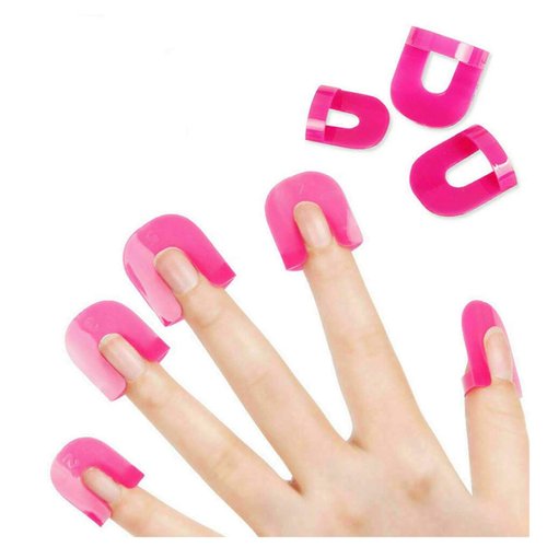26 PCS Curve Shape Spill-Proof Finger Cover Nail Polish Varnish Protector Holder, Finger Cover Sticker Nail Polish Glue DIY Protector for Finger Nail Art
