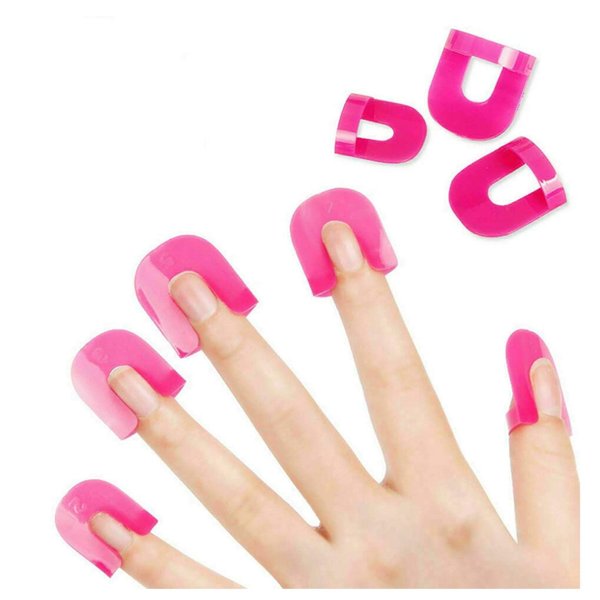 26 PCS Curve Shape Spill-Proof Finger Cover Nail Polish Varnish Protector Holder, Finger Cover Sticker Nail Polish Glue DIY Protector for Finger Nail Art