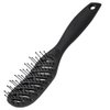 Curved Vent Brush for Blow Drying Styling & Solon Detangling Wet Hair Brush for Long Thick Thin Curly Natural Hair (Black)