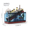 MIKEMENG 247pcs MOC RMS Cruise Sank Titanic Break in Half Toy Building BlocksWith Case Building Blocks Ship Boat Kits Model Construcrion Sets