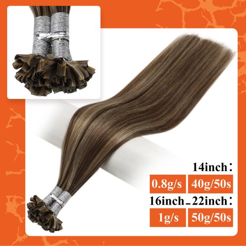 Full Shine 18 Inch U Tip Remy Hair Extensions Highlight Color 3 Mixed 27 Honey Blonde Fusion Human Hair Extensions 50 Gram U Tip Keratin Hair Extensions 1g Per Strand 50g