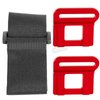 RcarmubWow RC Battery Hold-Down w/Strap Upgrades Part for 1/8 RC Car,1/8 Sledge 4WD,6S MAXX Slash,Alloy Front Rear Tall Battery Holder Hold-Downs Hops Up,Red