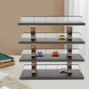 Generic 1/64 Scenery Diorama Parking Lot Vehicle Garage Acrylic Showcase New, Simulation Parking Lot Display Case Desktop Decor, Black 4 Tires