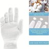 2 Pairs White Cotton Gloves 100% Cotton Moisturising and Protective Gloves Cotton Gloves for Eczema & Dry Hands, inspection Gloves| Coin Handling and Jewelry Inspection Gloves
