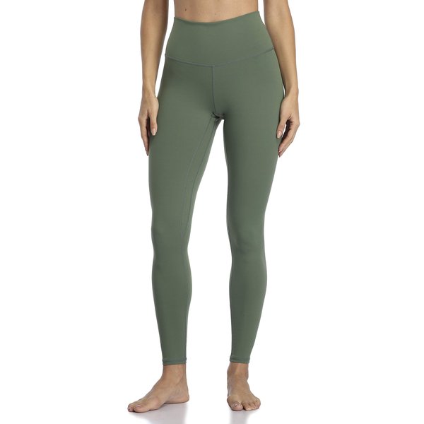 YUNOGA Women's Ultra Soft High Waisted Seamless Leggings Tummy Control Yoga Pants (S, Army Green)