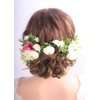 Kercisbeauty 3pcs Handmade Floral Hair Piece for Wedding Brides Bridesmaid Garden Themed Wedding Party Jewelry Rose Hair Pins Hair Accessories