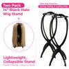 Milano Collection 4 pc. Travel Essential Wig Accessory Kit with Original Tan WiGrip Comfort Band, Round Travel Case, Brush Set, Tall Collapsible Wig Stand for Wigs, Frontals, Styling