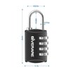GIVERARE 4 Pack Combination Lock, 4-Digit Padlock Keyless, Resettable Luggage Locks for Backpack, Gym & School & Employee Locker, Weatherproof Travel Lock for Fence, Backyard Gate, Hasp, Case-Black