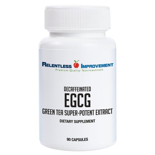 Relentless Improvement EGCG Green Tea Extract 90 Capsules 670mg Extract Per Capsule Standardized to 98%+Polyphenols 60% EgCG Very Low Caffeine Blood Health Support