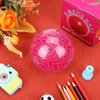 Maze Ball 3D Maze Puzzle Brain Teasers Games Gravity Plastic Handheld 3D Maze Ball 4 Inches Puzzle Toy Maze Puzzle Cube Ball Sphere Educational Toys for Students Teens Adults (Red)