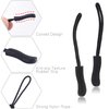 CooBigo 12Pack Zipper Pull Replacement, Golf Bag Zipper Pull Replacement Tab for Backpack, Jackets, Pants, Boots, Coats, Luggage - Balck(Universal Extender)