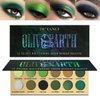 DE'LANCI Multichrome Green Eyeshadow Palette,12 Colors Glitter Olive Green Makeup Pallet, Matte Shimmer Light Dark Emerald Green Brown Eye Shadow for Hazel Eyes, Bright Sparkly Black Silver Shades