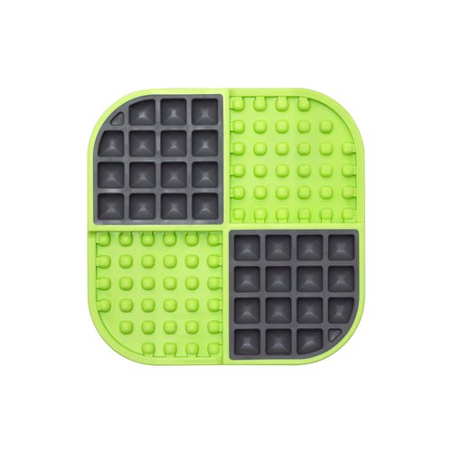 LickiMat Slomo, Dog Slow Feeders Lick Mat, Boredom Anxiety Reducer; Perfect for Food, Treats, Yogurt, or Peanut Butter. Fun Alternative to a Slow Feed Dog Bowl, Green